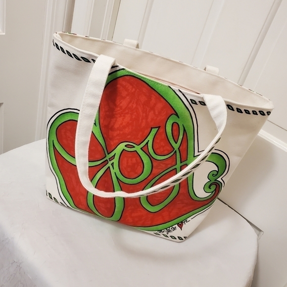 Brighton Love & Joy Holiday Large Canvas Tote - Picture 6 of 16